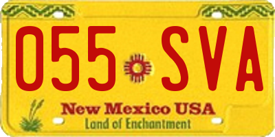 NM license plate 055SVA