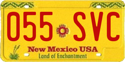NM license plate 055SVC