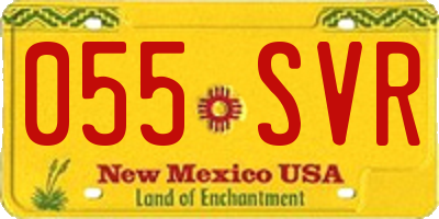 NM license plate 055SVR