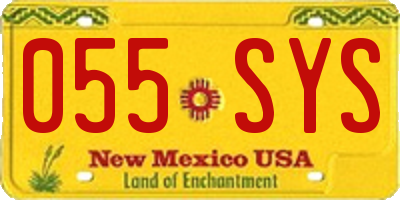 NM license plate 055SYS