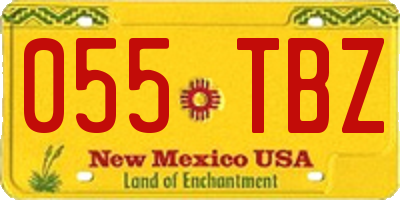 NM license plate 055TBZ
