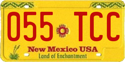 NM license plate 055TCC