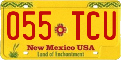 NM license plate 055TCU