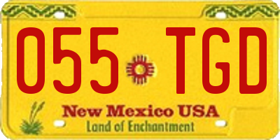 NM license plate 055TGD