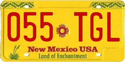 NM license plate 055TGL