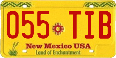NM license plate 055TIB