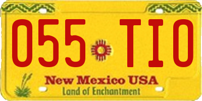 NM license plate 055TIO