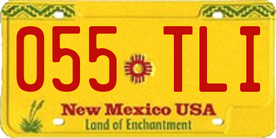 NM license plate 055TLI