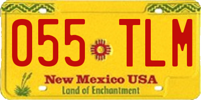 NM license plate 055TLM