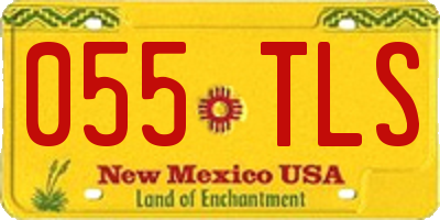 NM license plate 055TLS