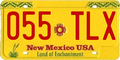 NM license plate 055TLX