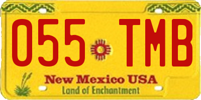 NM license plate 055TMB