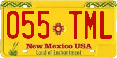 NM license plate 055TML