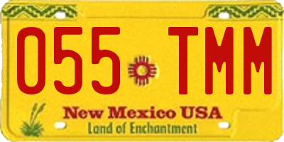NM license plate 055TMM