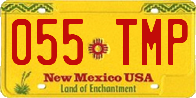 NM license plate 055TMP