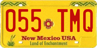 NM license plate 055TMQ