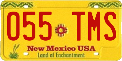 NM license plate 055TMS