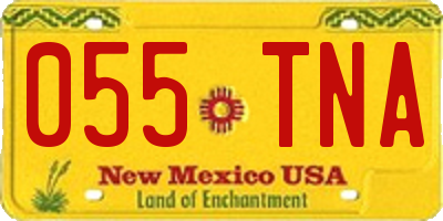 NM license plate 055TNA