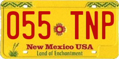 NM license plate 055TNP