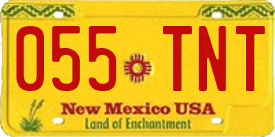 NM license plate 055TNT