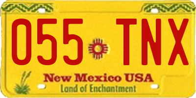 NM license plate 055TNX