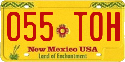 NM license plate 055TOH