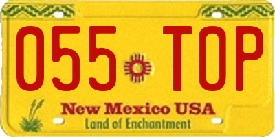 NM license plate 055TOP