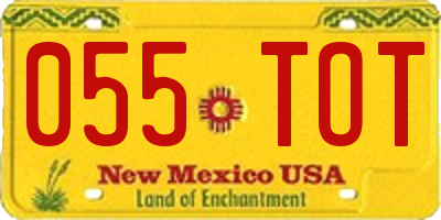 NM license plate 055TOT