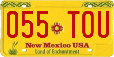 NM license plate 055TOU