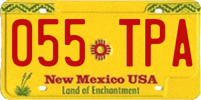NM license plate 055TPA