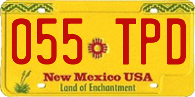 NM license plate 055TPD