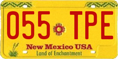 NM license plate 055TPE