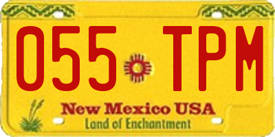 NM license plate 055TPM
