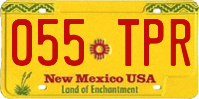 NM license plate 055TPR