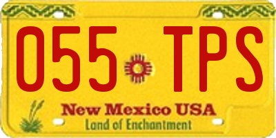 NM license plate 055TPS