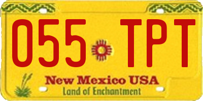 NM license plate 055TPT