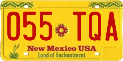 NM license plate 055TQA