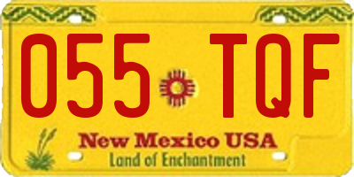 NM license plate 055TQF