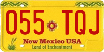 NM license plate 055TQJ