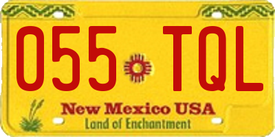 NM license plate 055TQL