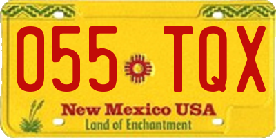 NM license plate 055TQX