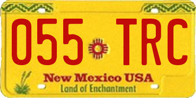 NM license plate 055TRC