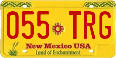 NM license plate 055TRG