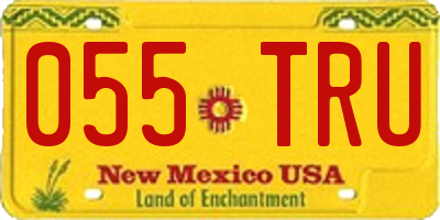 NM license plate 055TRU
