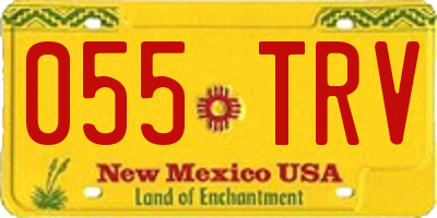 NM license plate 055TRV