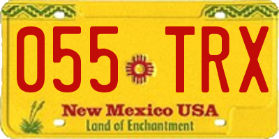 NM license plate 055TRX