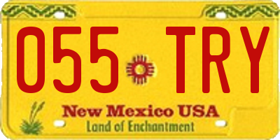 NM license plate 055TRY