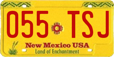NM license plate 055TSJ