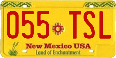 NM license plate 055TSL