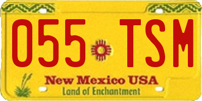 NM license plate 055TSM